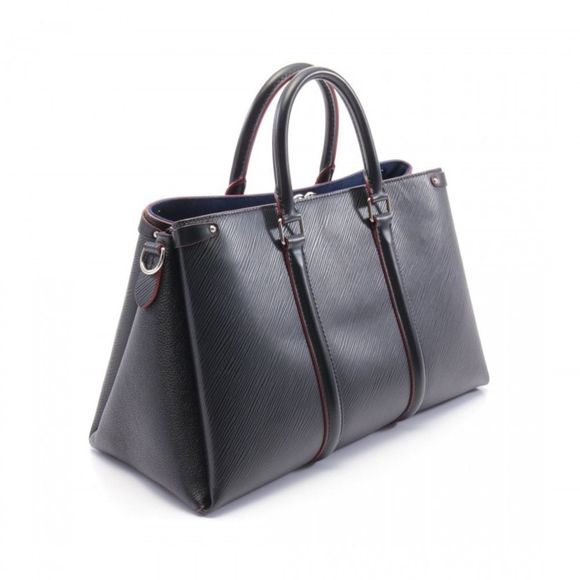 Louis Vuitton Handbags - Louis Vuitton Soufflot NV MM Epi Noir Handbag Leather Black 2WAY